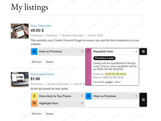 Osclass Pay Payment Plugin