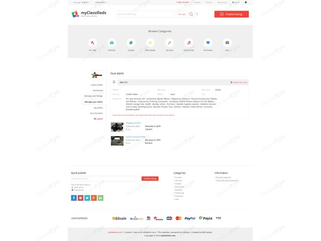 Zara Free Osclass Theme