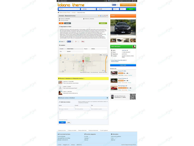 Tatiana Free Osclass Theme - Osclass themes - OsclassPoint.com