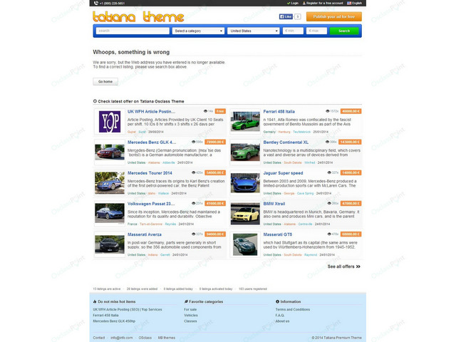 Tatiana Free Osclass Theme