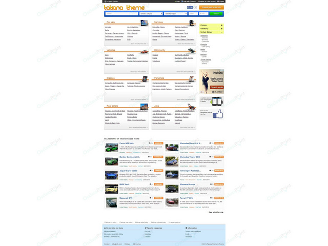 Tatiana Free Osclass Theme