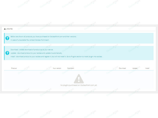 OsclassPoint Updater Free Plugin - SEO, Speed & Admin - Osclass plugins