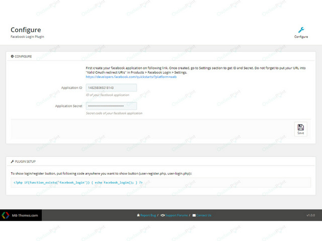 Facebook Login Osclass Plugin - Login & Social - Osclass plugins