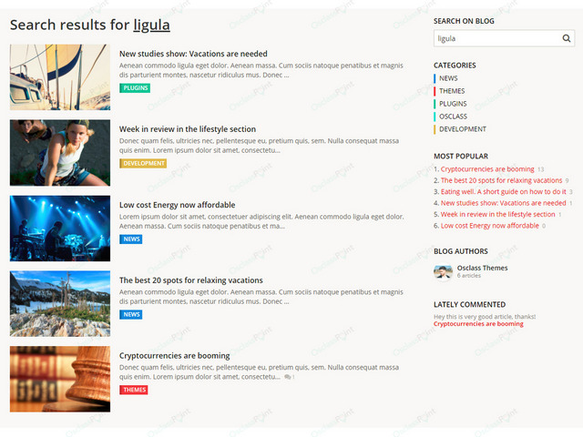 OsclassPoint.com - Osclass Blog and News Plugin