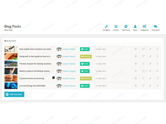 Chat & Messaging - Osclass Blog and News Plugin