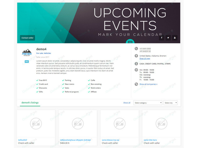 Business Profile Osclass Plugin - Osclass plugins - OsclassPoint.com
