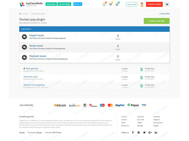 OsclassPoint.com - Forums Osclass Plugin