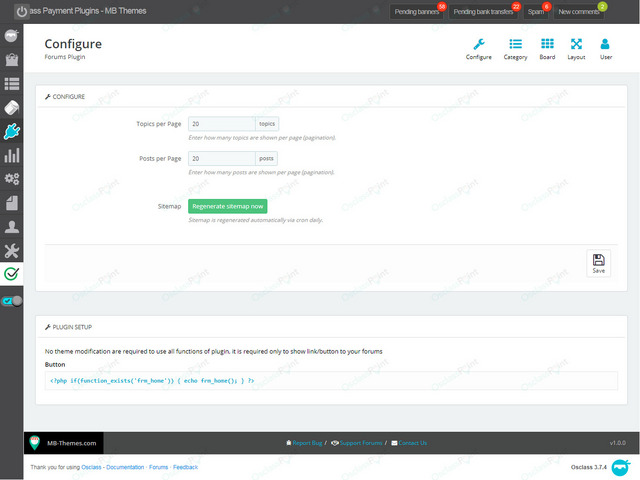 Forums Osclass Plugin