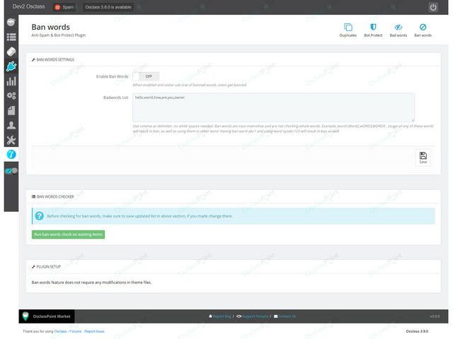 Security & Anti-Spam - Anti-Spam and Bot Protection Osclass Plugin