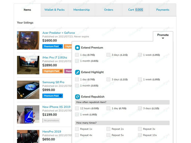 Osclass Pay Payment Plugin - Payments & Ecommerce - Osclass plugins