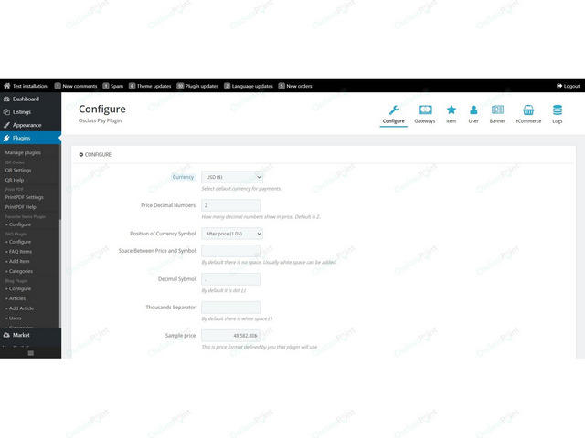 Osclass Pay Payment Plugin