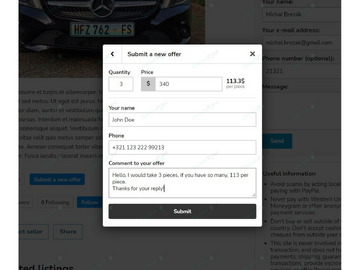 Make Offer Plugin - Payments & Ecommerce - Osclass plugins