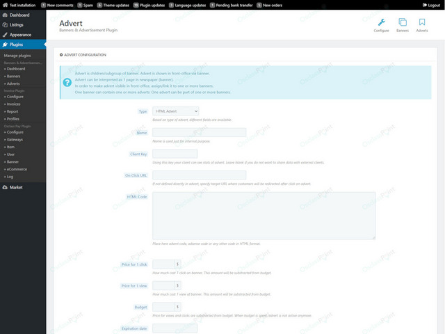 Banners & Advertisement Plugin - Osclass plugins - OsclassPoint.com