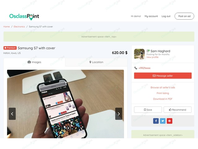 Beta Osclass Theme