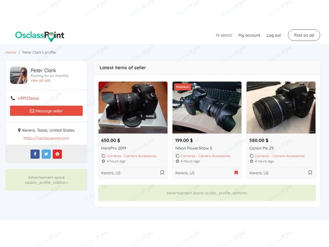 Beta Osclass Theme