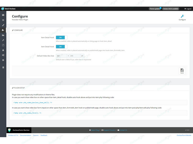 Youtube Video Osclass Plugin - Osclass plugins - OsclassPoint.com