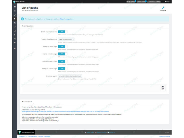 Push Notifications Osclass Plugin - Osclass plugins - OsclassPoint.com
