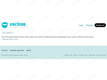 Age Warning Osclass Plugin - Security & Anti-Spam - Osclass plugins