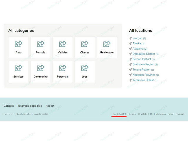 Cookie Language Osclass Plugin - Design & Interface - Osclass plugins