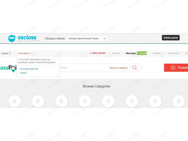 Demo Theme Osclass Plugin - Design & Interface - Osclass plugins