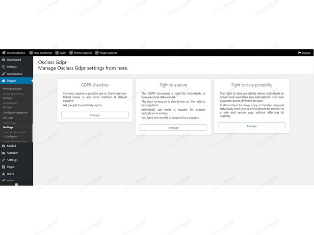 GDPR Osclass Plugin - Osclass plugins - OsclassPoint.com