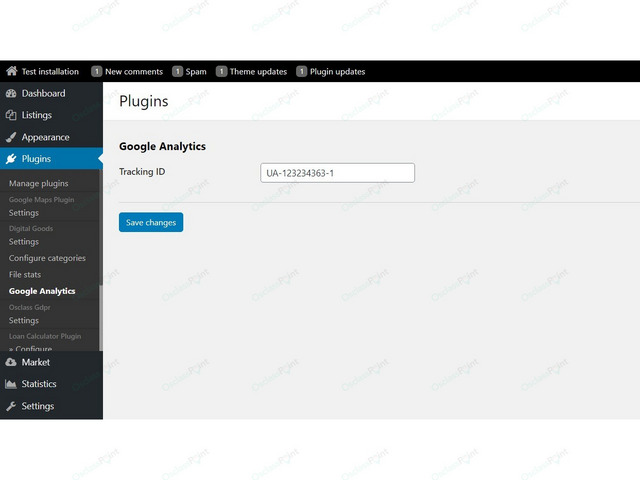 Google Analytics Osclass Plugin - Osclass plugins - OsclassPoint.com