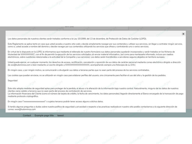 LOPD Osclass Plugin - Osclass plugins - OsclassPoint.com
