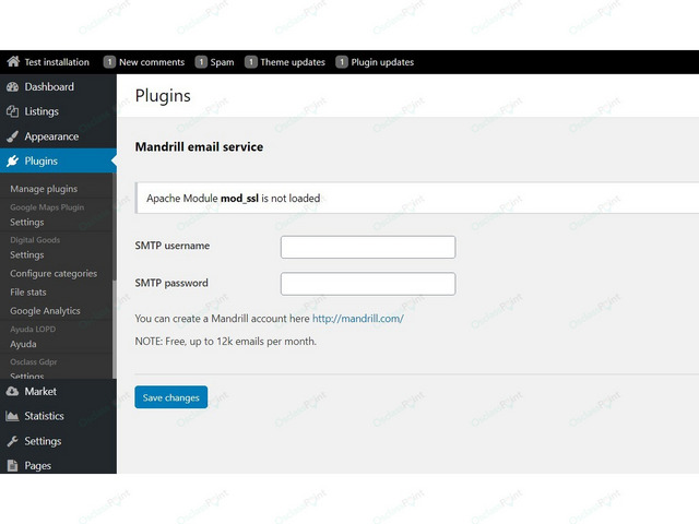 Mandrill Osclass Plugin - Chat & Messaging - Osclass plugins