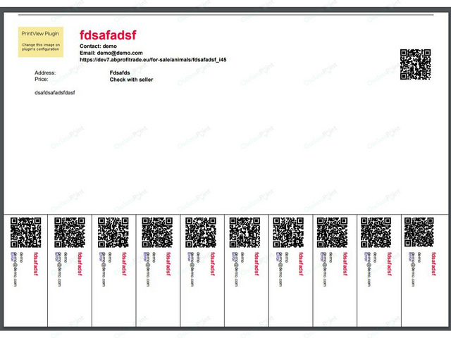 Print PDF Osclass Plugin - Design & Interface - Osclass plugins
