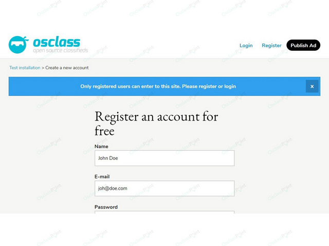 Registered Users Only Osclass Plugin - Login & Social - Osclass plugins