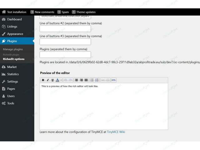 OsclassPoint.com - Rich Edit Osclass Plugin