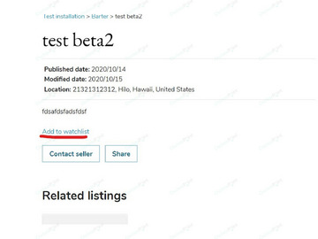 Watchlist Osclass Plugin - Chat & Messaging - Osclass plugins