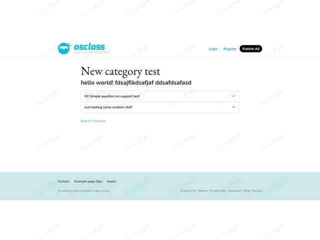 OsclassPoint.com - Frequently Asked Questions (FAQ) Plugin