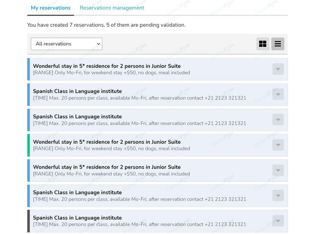 Booking & Calendar Osclass Plugin