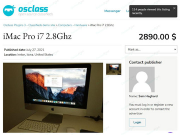 Visitors Checking Item Counter Plugin - Design & Interface - Osclass plugins