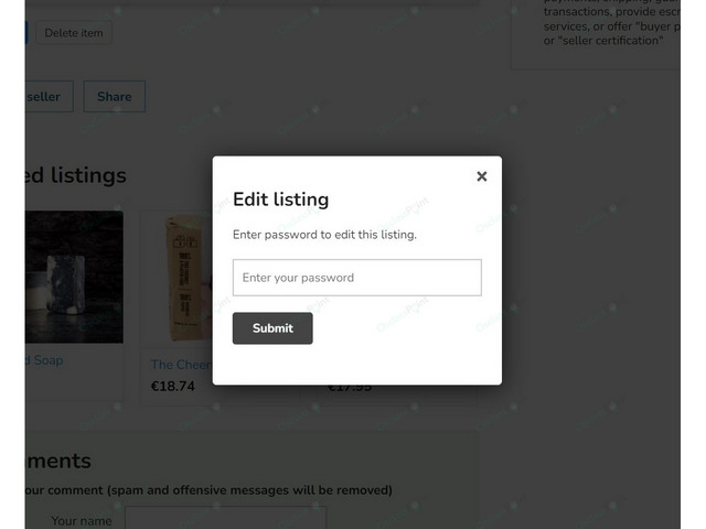 Item Password Osclass Plugin - Osclass plugins - OsclassPoint.com