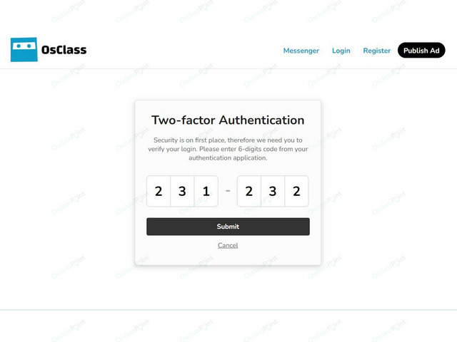 Security & Anti-Spam - Two-factor Authentication Plugin