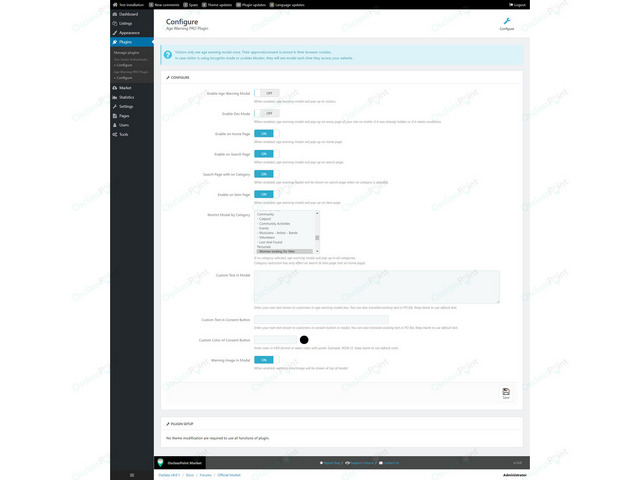 Age Warning PRO Plugin - Osclass plugins - OsclassPoint.com