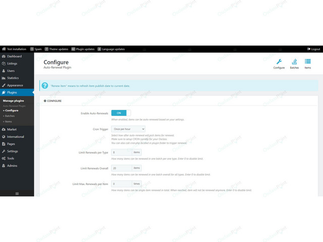 Auto-Renewal Plugin - Attributes, Fields & Maps - Osclass plugins