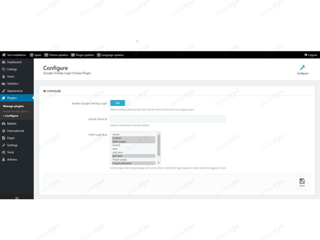 Login & Social - Google OneTap Login Plugin
