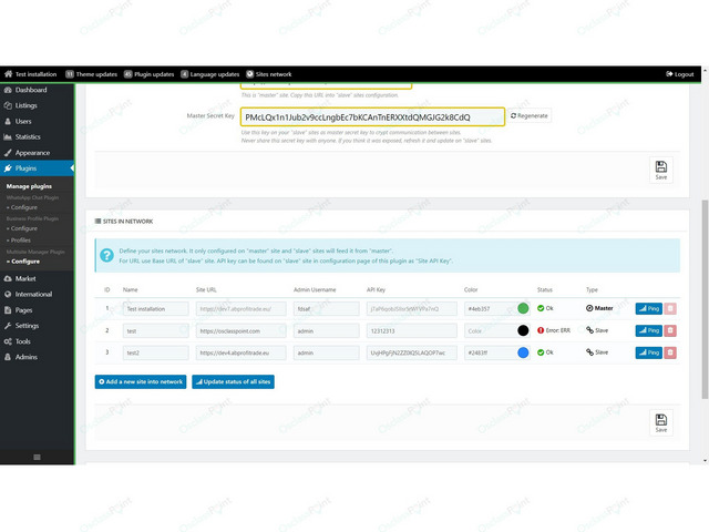 OsclassPoint.com - Multisite Manager Plugin