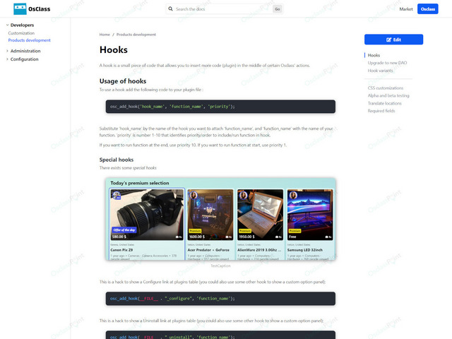 DocsBase Free Documentation Theme - Classifieds & Marketplace - Osclass themes