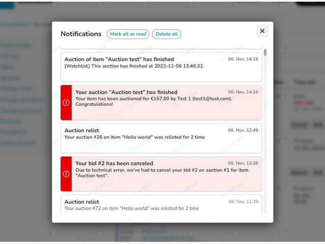 Auctions Osclass Plugin