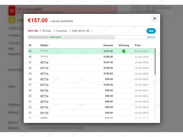Auctions Osclass Plugin