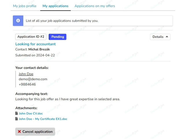 Job Application Form Plugin - Attributes, Fields & Maps - Osclass plugins