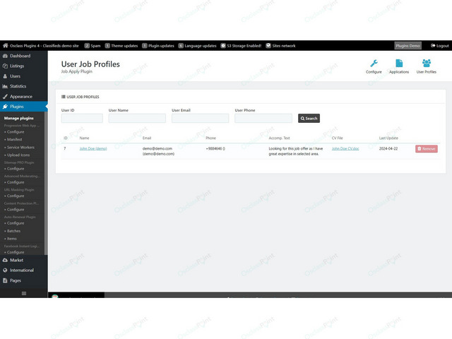 Job Application Form Plugin