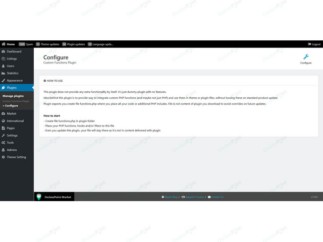 Custom Functions and Integration Plugin - SEO, Speed & Admin - Osclass plugins