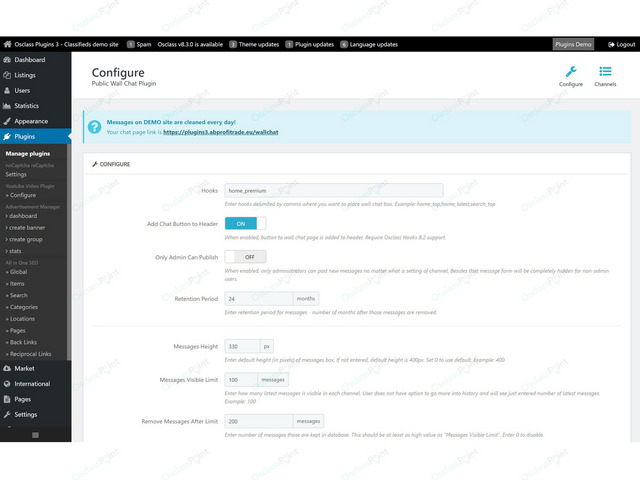 Chat & Messaging - Wall Chat & Microfeed Plugin