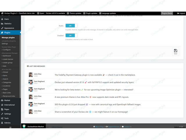 Wall Chat & Microfeed Plugin