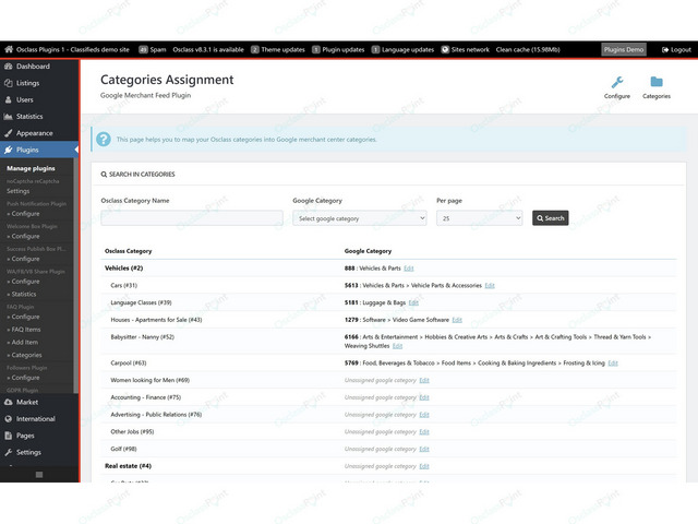 Google Merchant Feed Plugin - SEO, Speed & Admin - Osclass plugins